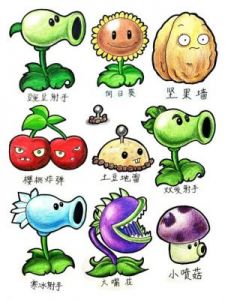 植物大战僵尸图画 植物大战僵尸手工图画
