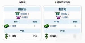 泰拉瑞亚手游中叶绿锭的用途与制作方法