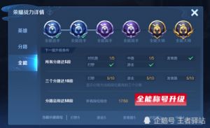 升级规则：大师宗师王者
