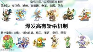 洛克王国世界开荒精灵阵容搭配
