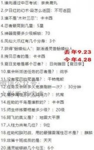 火影忍者每日答题活动答案攻略总结及参与方法