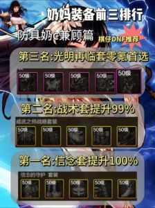 DNF奶妈武器幻化推荐及技巧